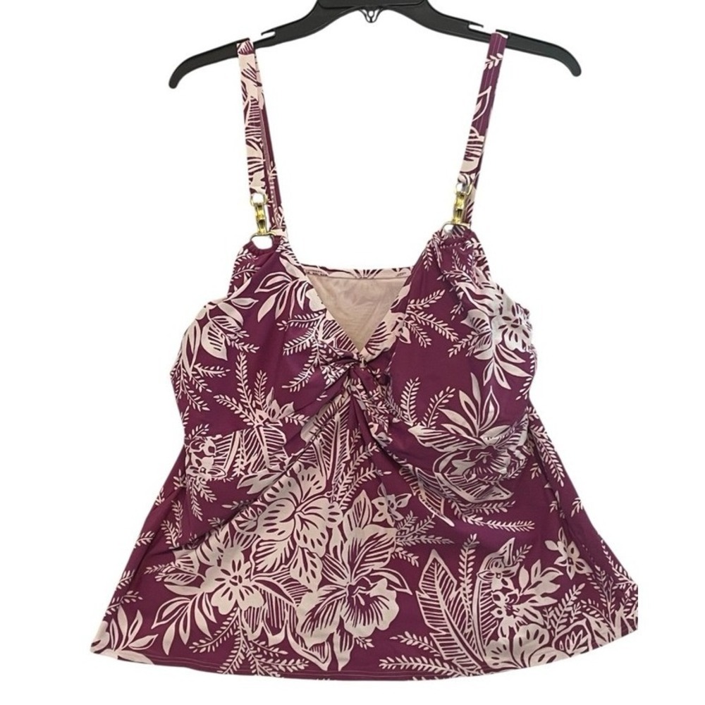 Coco Reef‎ Purple Floral Tankini Camisole 18W/40D